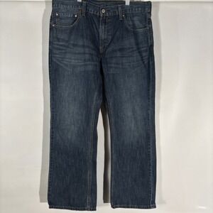 Levi's 527 Jeans Mens 36x30 Low Rise Bootcut Medium Wash Blue Denim Grunge Y2K